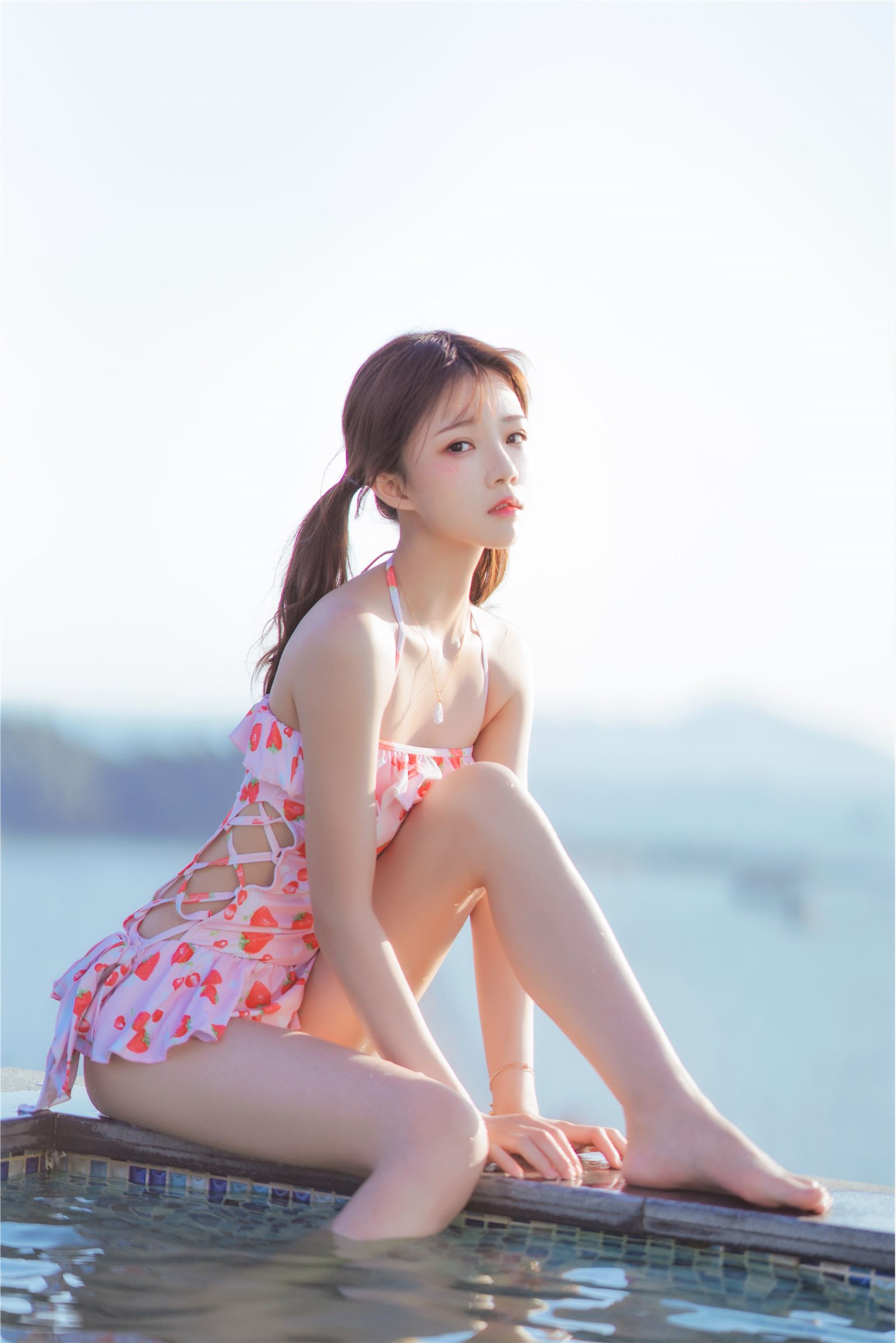 桜 Peach Meow Strawberry Swimsuit(12)